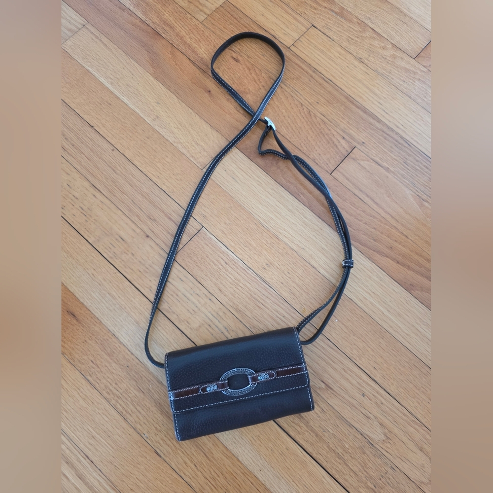 Brighton Pebble Leather Crossbody Wallet